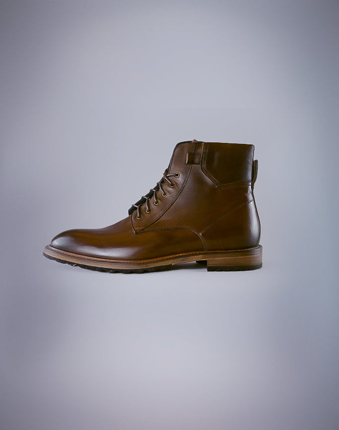 Flecs Italian made genuine leather boots. - Brown
