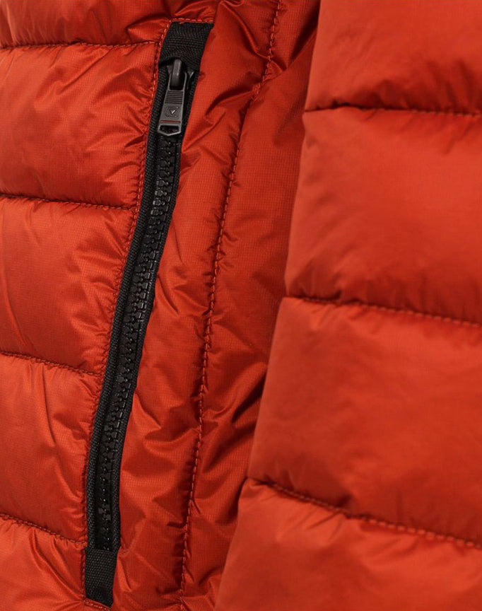 Casa-Moda quilted outdoor jacket with hood (Orange) -  513712100 / 414