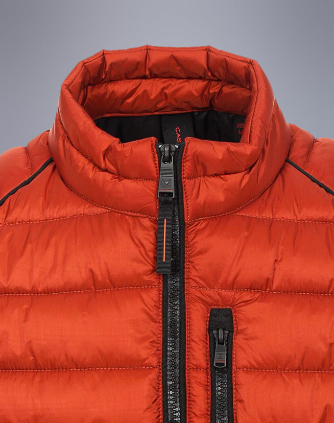 Casa-Moda quilted outdoor jacket with hood (Orange) -  513712100 / 414