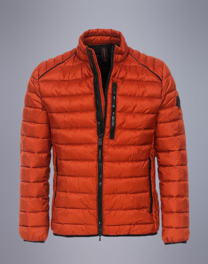 Casa-Moda quilted outdoor jacket with hood (Orange) -  513712100 / 414