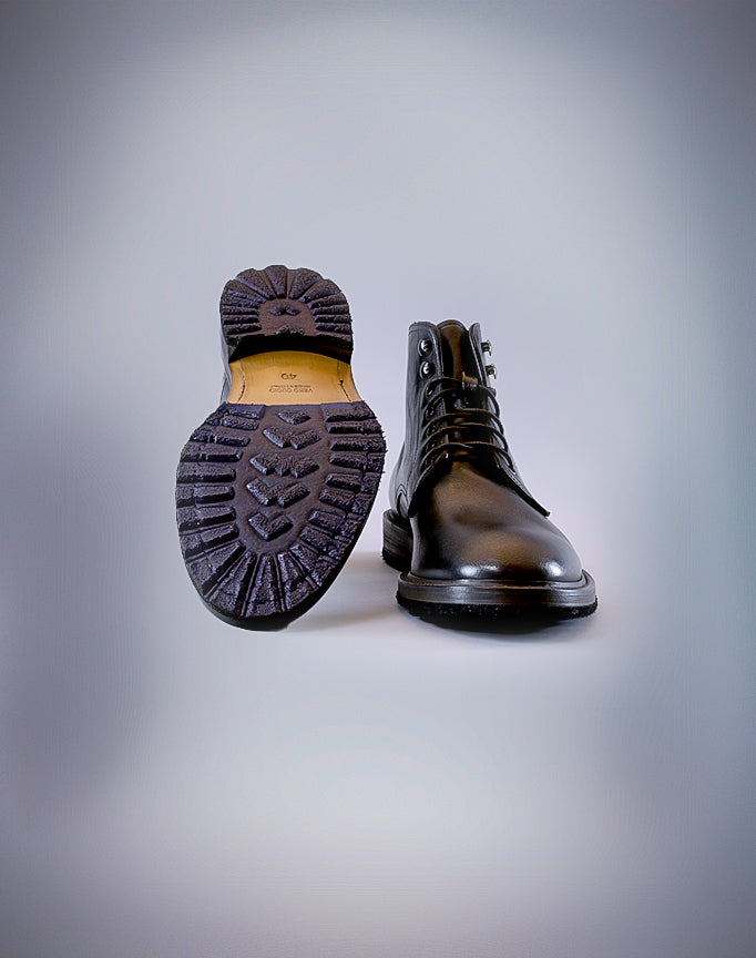 Flecs Italian made genuine leather boots. - Thor Nero