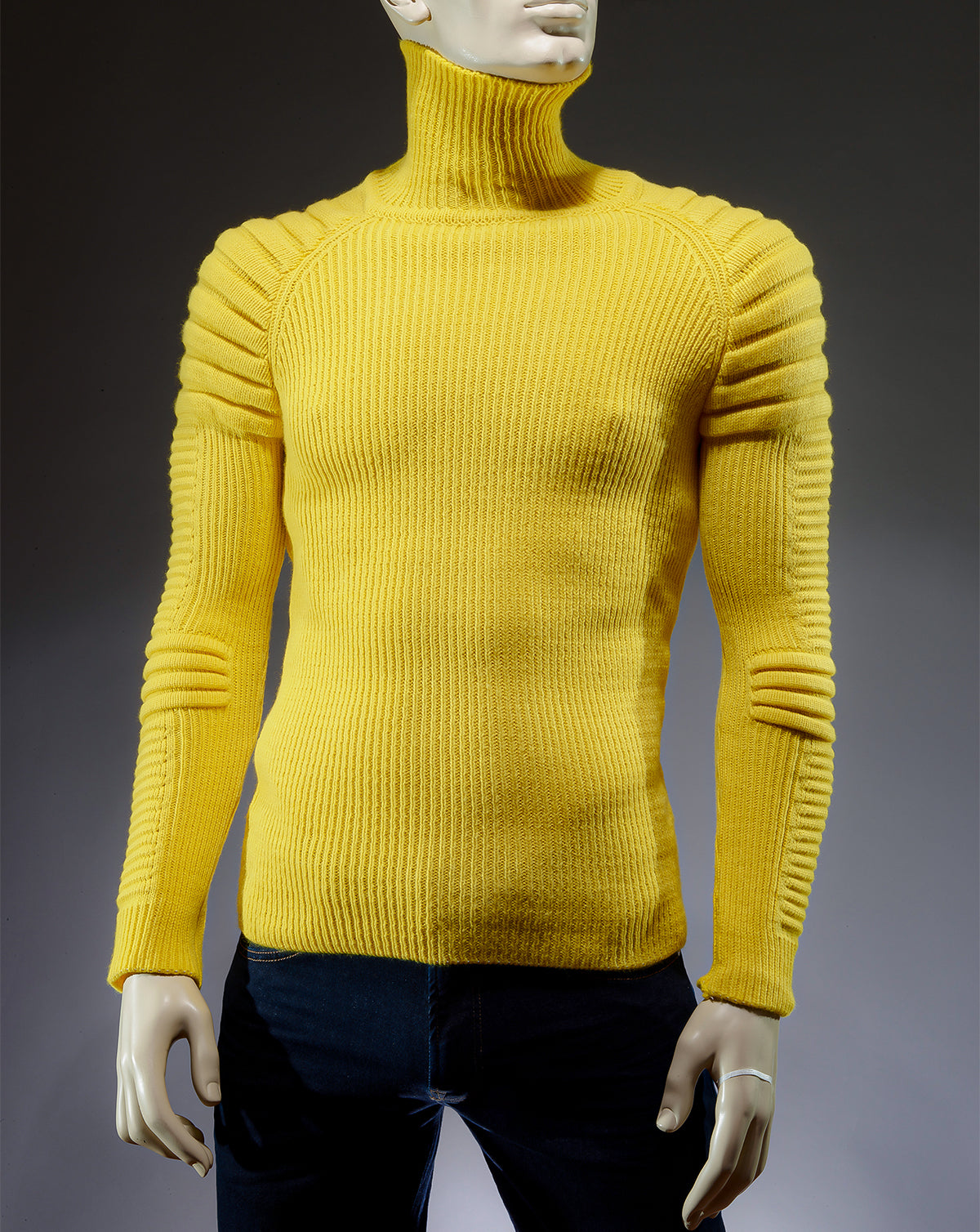 CE AND CE  yellow Men's turtle neck sweater - yellow